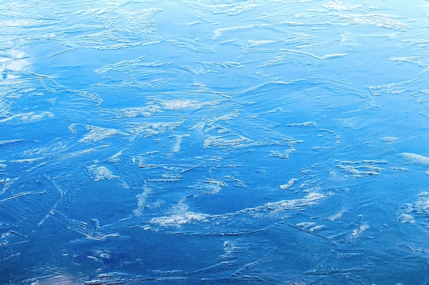 Textura de gelo azul no rio