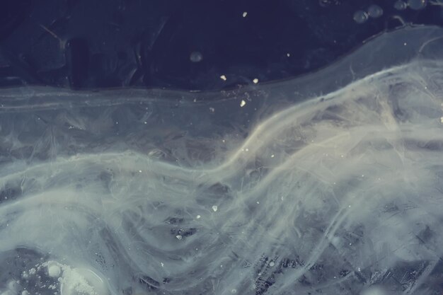 textura de gelo de outono, fundo abstrato de geada de gelo