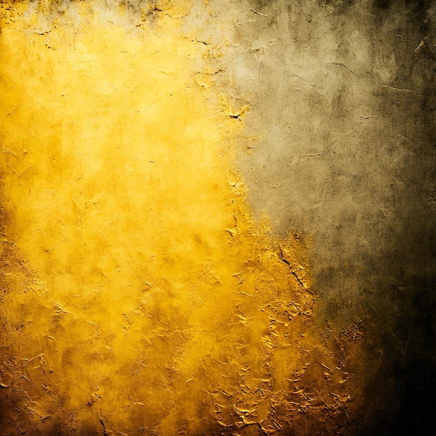 Textura de gesso decorativo dourado amarelo ou fundo de concreto abstrato grunge