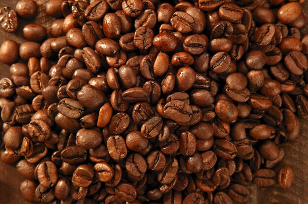 Textura de grãos de café torrado