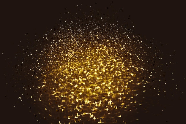 Textura de iluminação de brilho dourado Fundo abstrato desfocado para aniversário de aniversário casamento véspera de ano novo ou Natal