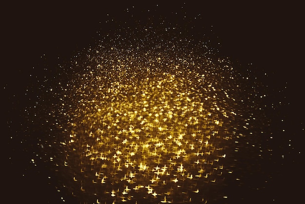 Textura de iluminação de brilho dourado fundo abstrato desfocado para aniversário de aniversário casamento véspera de ano novo ou natal