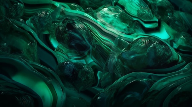 Textura de jade esmeralda com aprimoramentos luminosos Generative ai