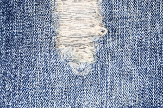 Textura de jeans rasgado.