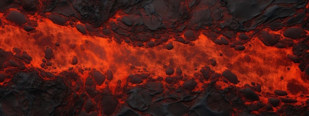 Foto textura de lava fogo fundo rocha vulcão magma fundido inferno fluxo quente padrão de chama lava sem costura