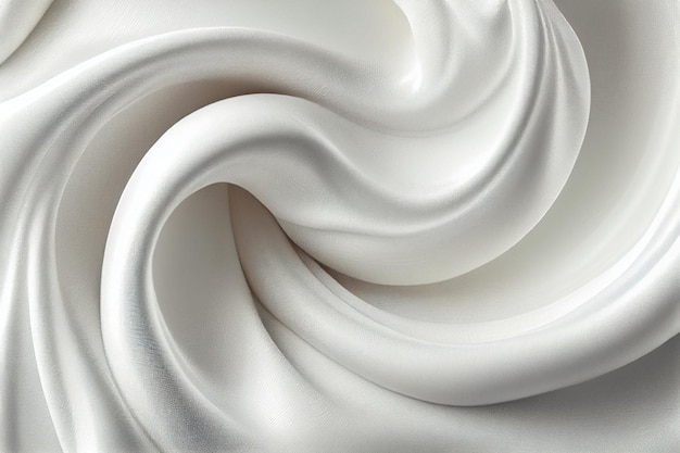 Textura de leite de iogurte branco ou superfície de creme Abstrato com tecido de seda macio iogurte líquido produto lácteo ou creme cosmético vector ilustração realista Generative AI