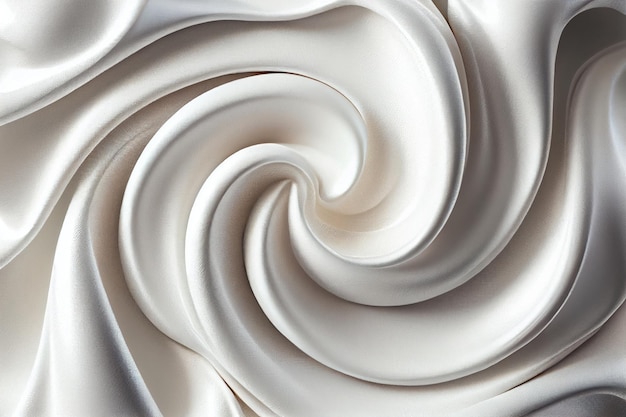 Textura de leite de iogurte branco ou superfície de creme Abstrato com tecido de seda macio iogurte líquido produto lácteo ou creme cosmético vector ilustração realista Generative AI