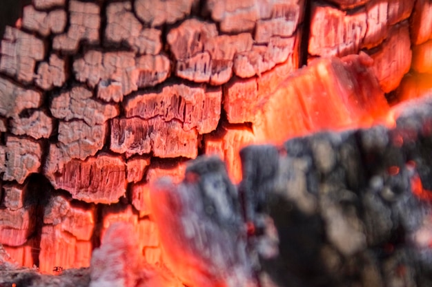 Textura de lenha em chamas