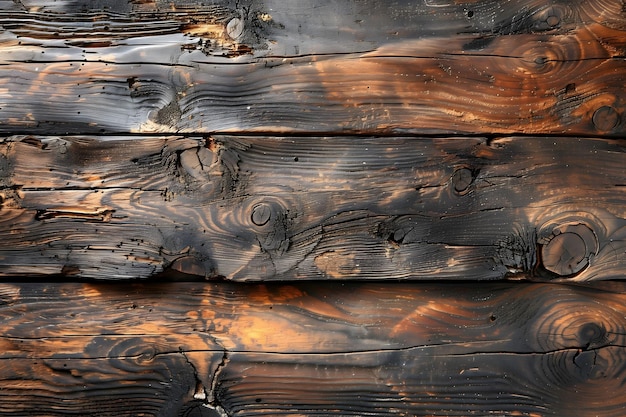 Textura de madeira de pinheiro queimada com tons quentes para fundos criativos