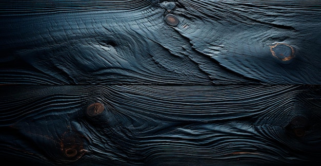 Textura de madeira escura queimada fundo panorâmico preto imagem gerada por IA