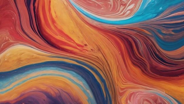Textura de mármore colorida fundo criativo com ondas abstratas estilo de arte líquida pintado com óleo