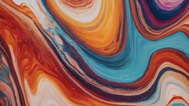 Textura de mármore colorida fundo criativo com ondas abstratas estilo de arte líquida pintado com óleo
