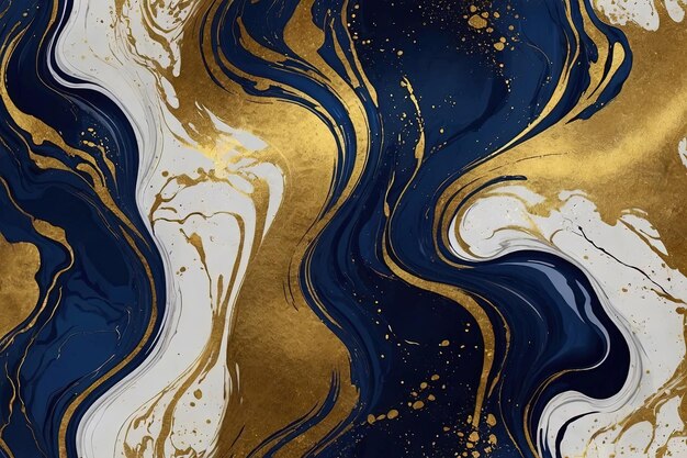 Textura de mármore dourado de luxo cor azul dourado detalhado fundo abstrato de mármore