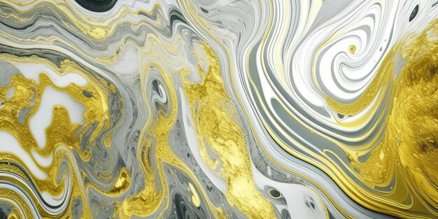 Textura de mármore Fluido fluindo Arte de fundo Splash Diy Cores fluidas Ouro Preto