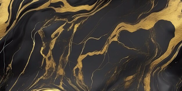 Textura de mármore Fluido fluindo Arte de fundo Splash Diy Cores fluidas Ouro Preto
