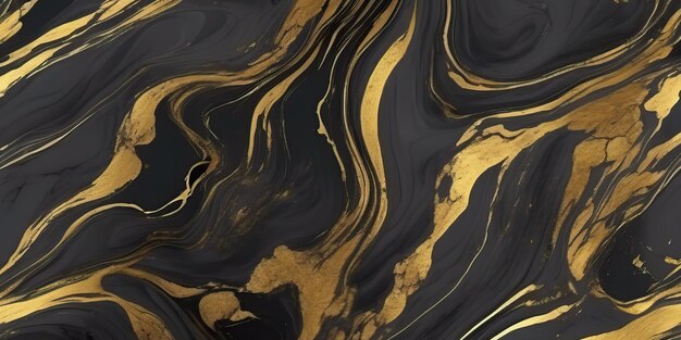 Textura de mármore Mármore líquido fluindo Arte de fundo Splash Diy Cores fluidas Ouro Azul Negro