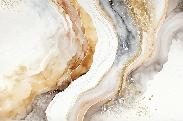 Textura de mármore natural de ouro branco e prata para papel de parede de azulejo de pele fundo luxuoso Criativo Pedra cerâmica arte design de interiores de parede Generative AI