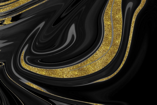 Textura de mármore preto e dourado