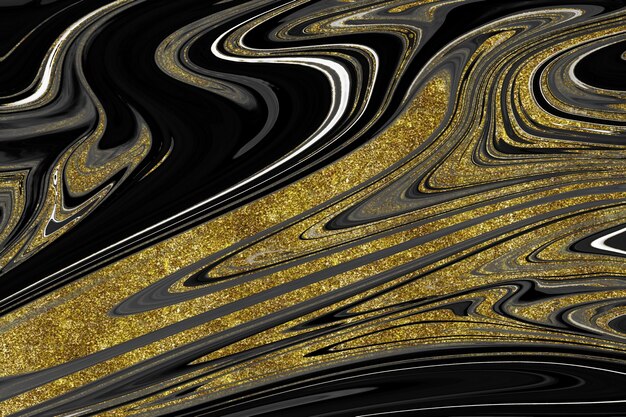 Textura de mármore preto e dourado