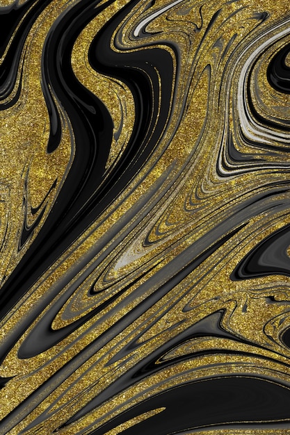 Textura de mármore preto e dourado