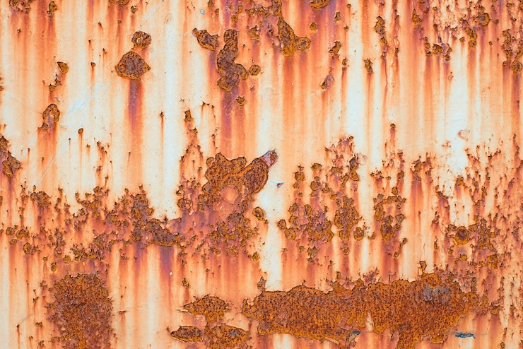 Foto textura de metal enferrujado