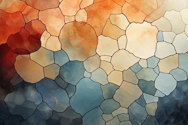 Textura de mosaico desbotado Odyssey em tons suaves de terra estilo vintage