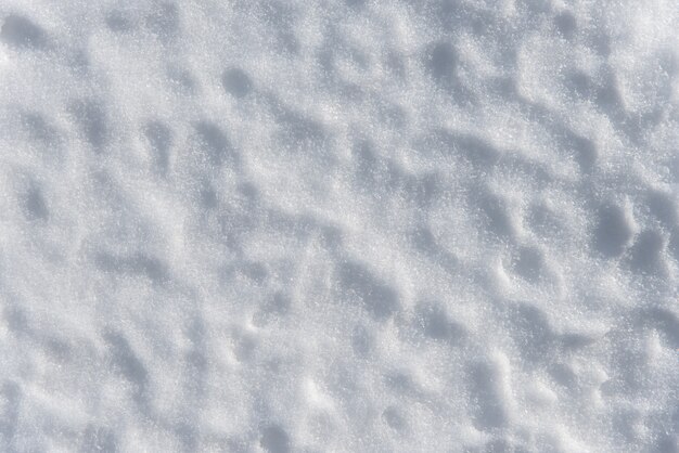 Foto textura de neve branca linda à tarde