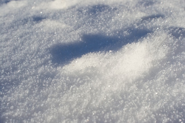 Foto textura de neve branca