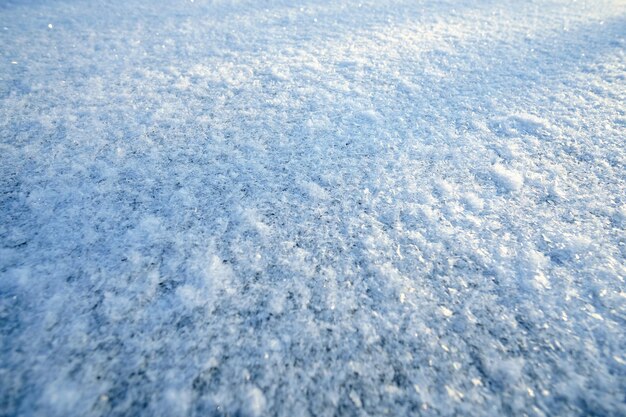 Textura de neve fresca, inverno e estação fria.