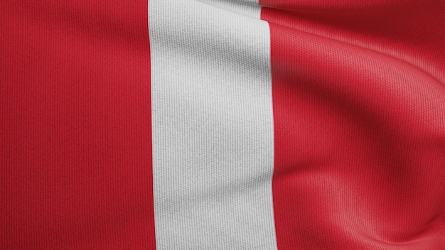 Foto textura de onda da bandeira do peru