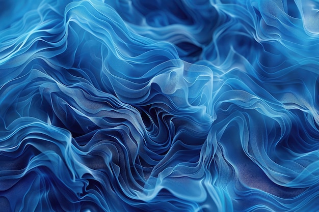 Textura de onda ou véu de fundo azul abstrato