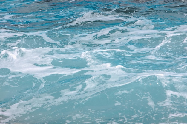 Foto textura de ondas de água de perto