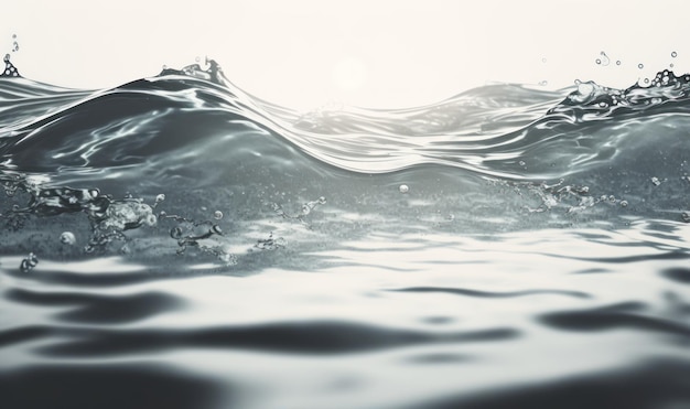 Textura de ondulações de água clara para fundo de natureza calma e serena