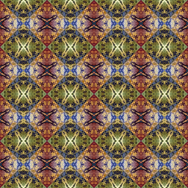 Foto textura de padrão abstrato quadrado sem costura padrão tecido de losangos e triângulos