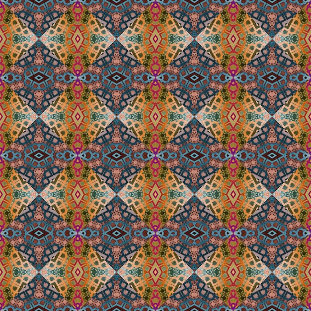 Textura de padrão abstrato quadrado sem costura Padrão tecido de losangos e triângulos