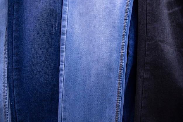 Textura de padrão de calça jeans variedade pode ser usada como papel de parede de fundo