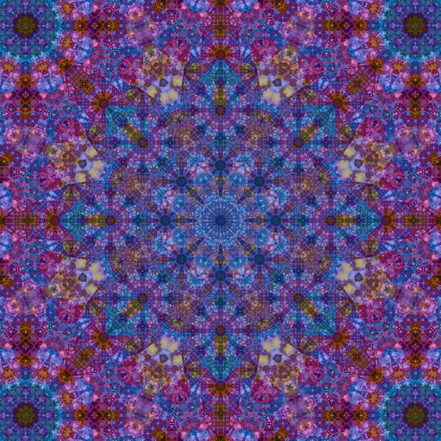 Textura de padrão quadrado sem costura Padrão de arte Kaleidoscópio