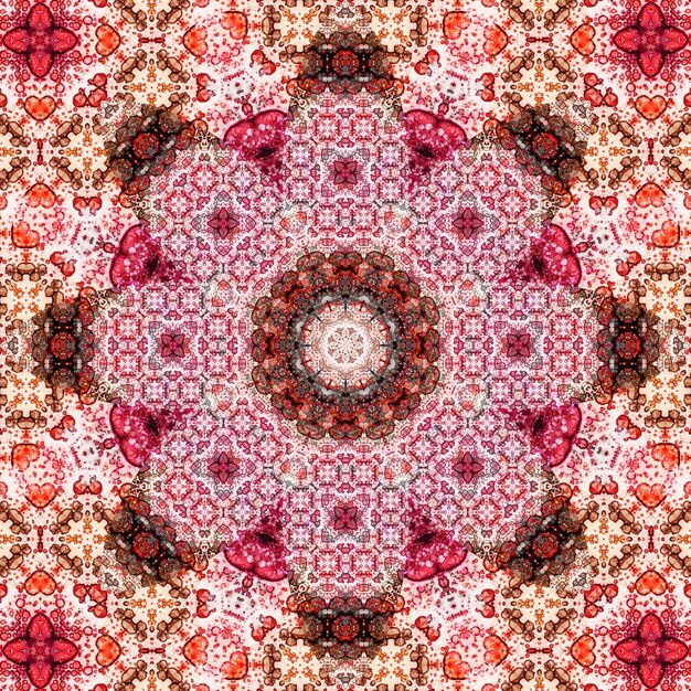 Foto textura de padrão quadrado sem costura padrão de arte kaleidoscópio