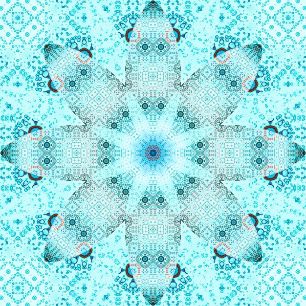 Foto textura de padrão quadrado sem costura padrão de arte kaleidoscópio