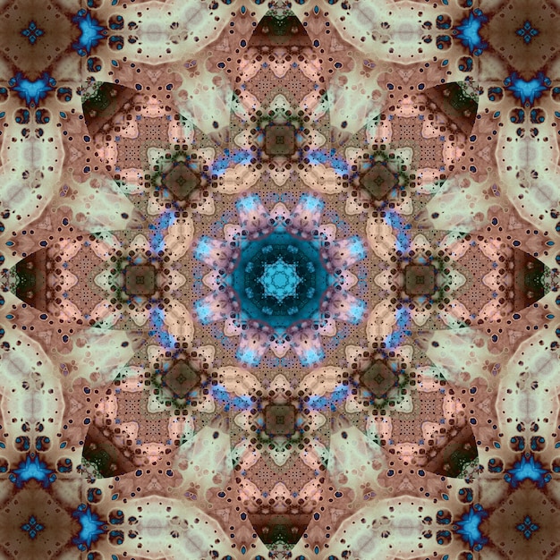 Foto textura de padrão quadrado sem costura padrão de arte kaleidoscópio