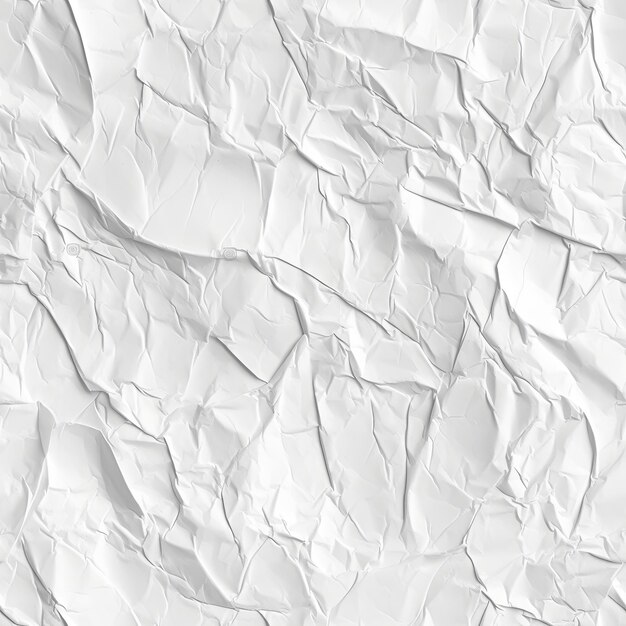 Foto textura de papel branco brilhante, velho, crocante e enrugado, sem costura