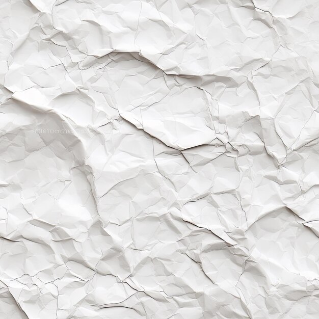 Foto textura de papel branco brilhante, velho, crocante e enrugado, sem costura