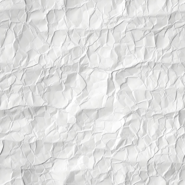 Foto textura de papel branco brilhante, velho, crocante e enrugado, sem costura