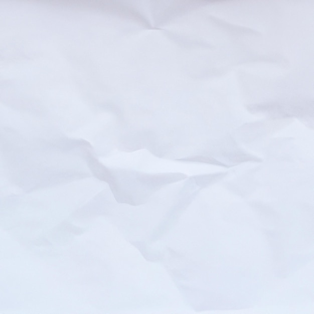 Textura de papel branco de papel amassado branco