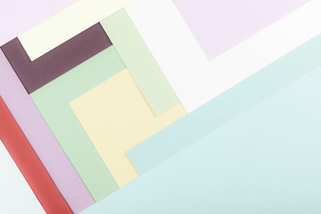 Foto textura de papel de cores pastel abstratas formas e linhas geométricas