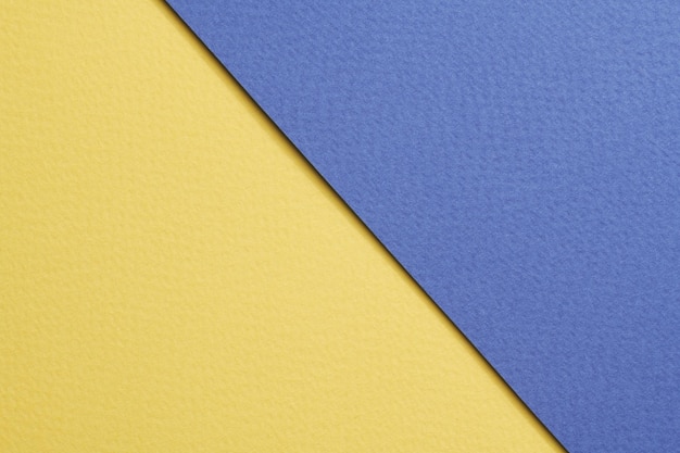 Textura de papel de fundo de papel kraft áspero azul cores amarelas Mockup com espaço de cópia para texto