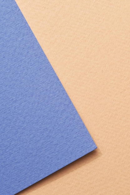 Textura de papel de fundo de papel kraft áspero azul cores bege Mockup com espaço de cópia para texto