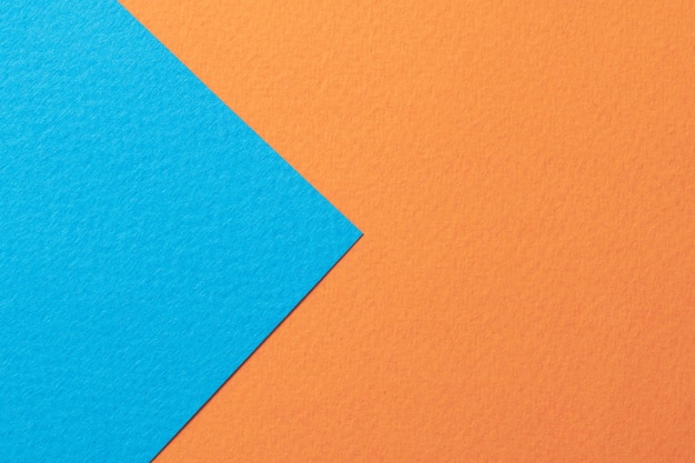 Textura de papel de fundo de papel kraft áspero cores azuis laranja Mockup com espaço de cópia para texto