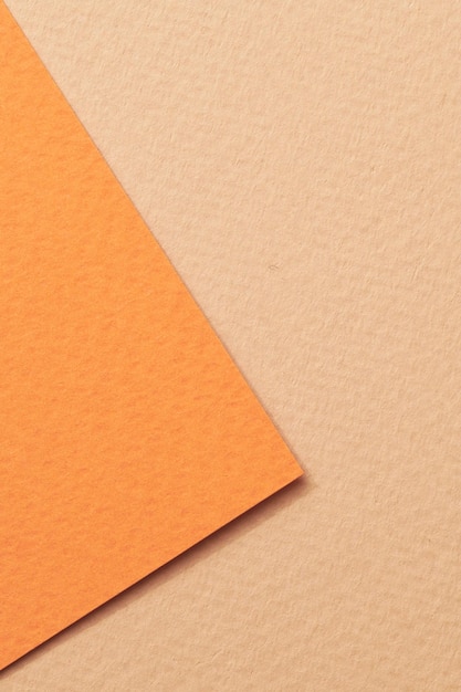 Foto textura de papel de fundo de papel kraft áspero cores bege laranja mockup com espaço de cópia para texto