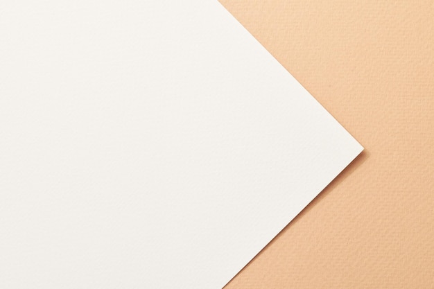 Textura de papel de fundo de papel kraft áspero cores brancas bege Mockup com espaço de cópia para texto